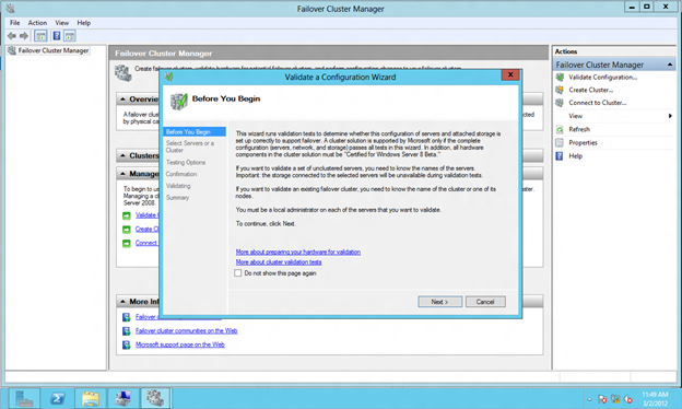 클러스터에서 사용하기 위해 Windows Server 8 Beta ISCSI 대상 소프트웨어 구성