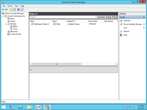 Configuring A Sanless Hyper-V Failover Cluster With DataKeeper Cluster Edition