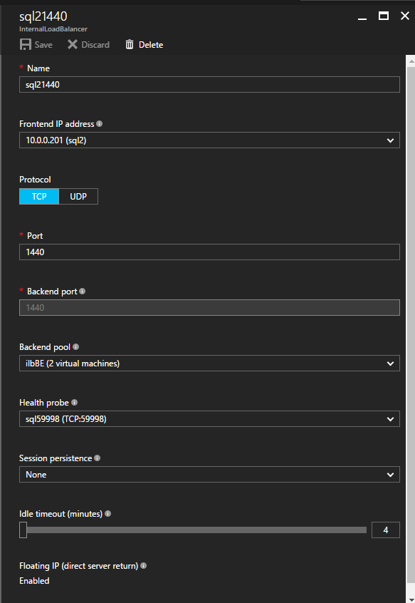 Multi-Instance SQL Server Failover Cluster With New Azure ILB Feature